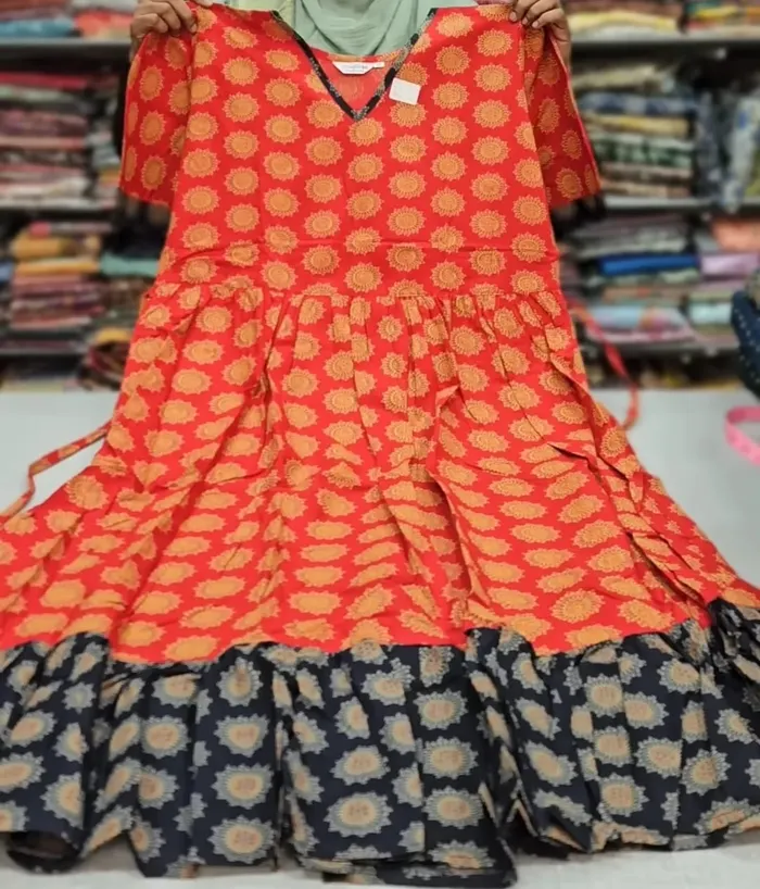 Premium Ajrak 60/60 Cotton Frock | AK1469